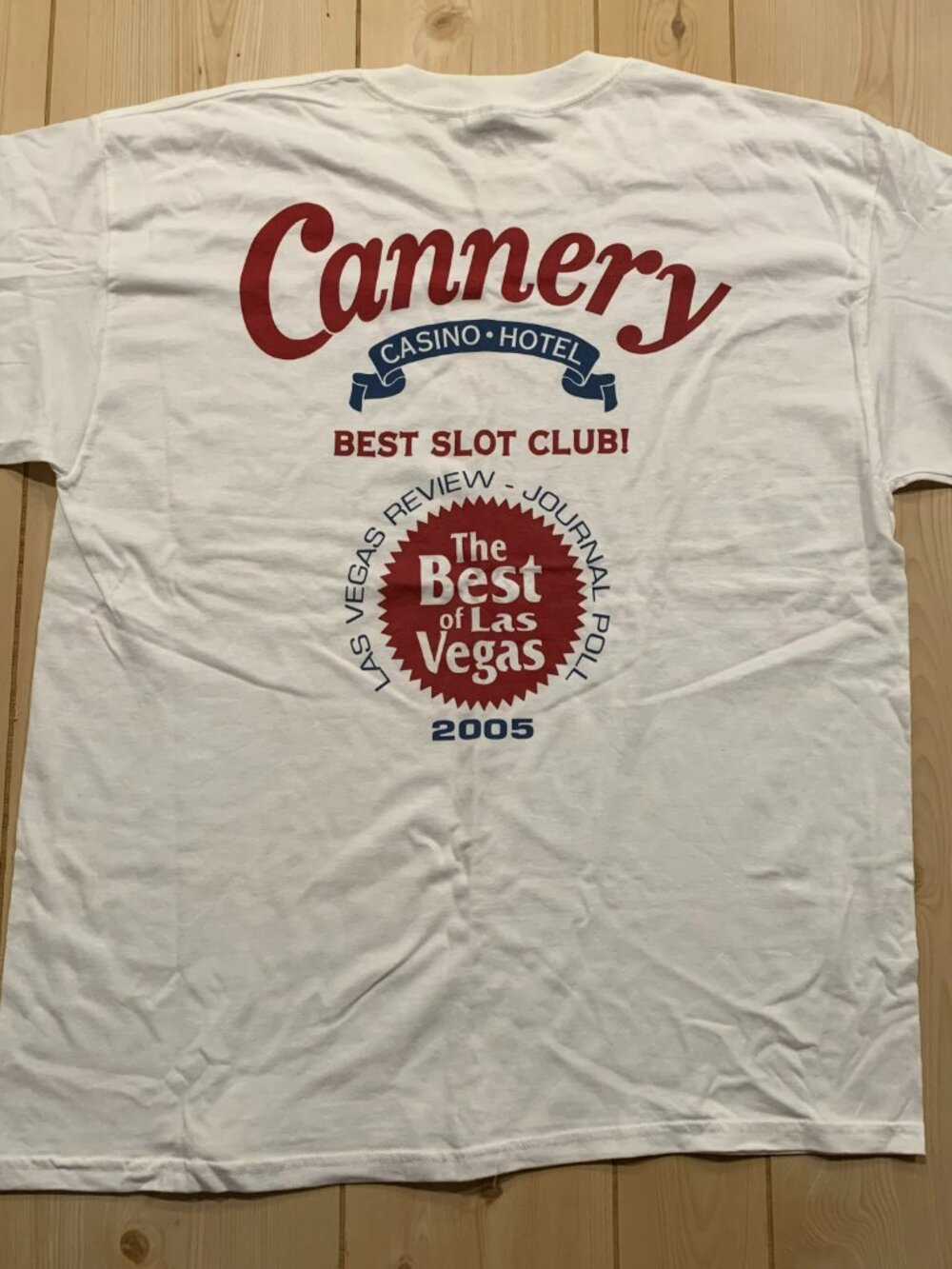 Vintage Y2K Cannery Casino Hotel Las Vegas Best Slot Club 2005 T-Shirt XL